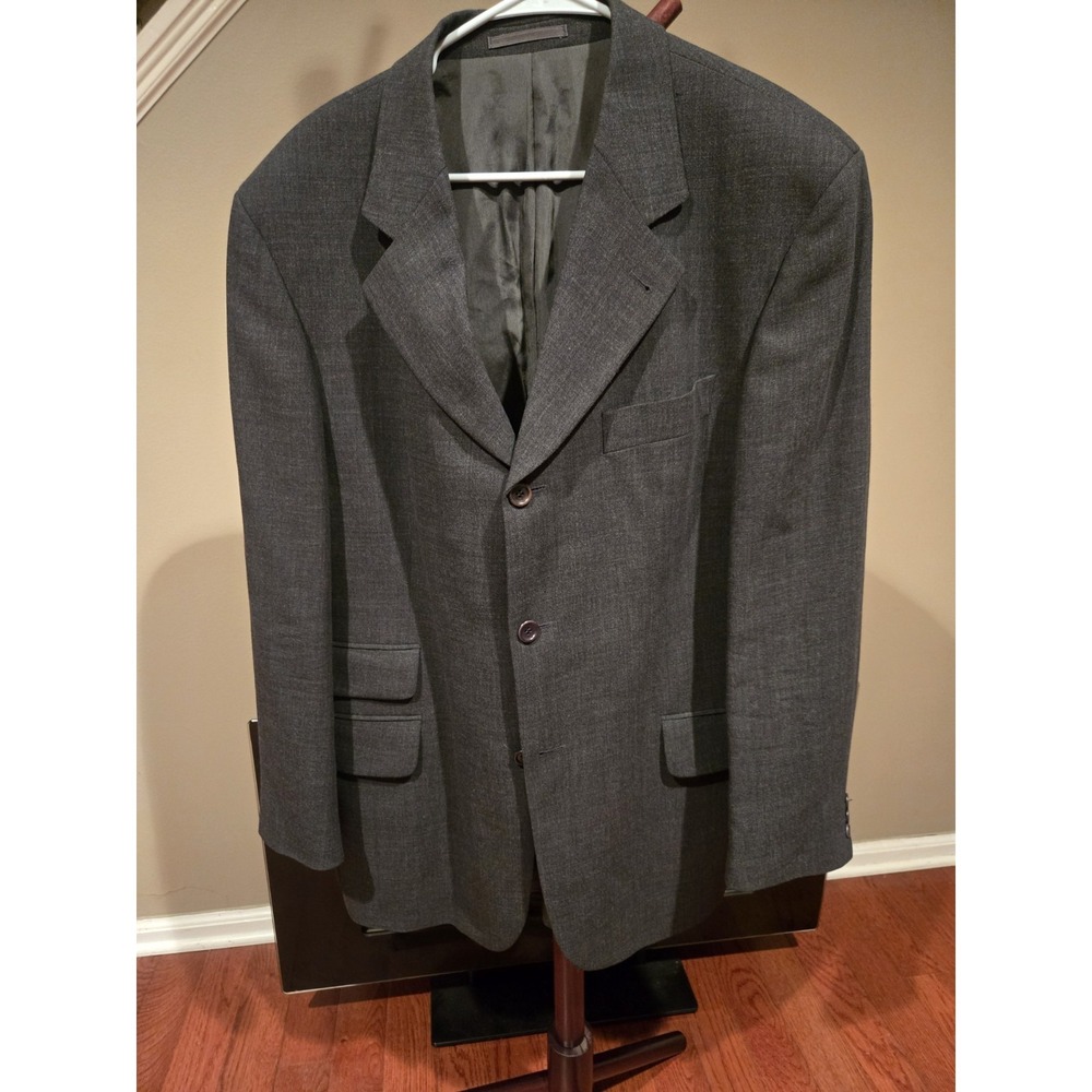 Hugo Boss BOSS 44R Gray Virgin Wool Blazer Made Germany‎ Mens Classic Sport Coat